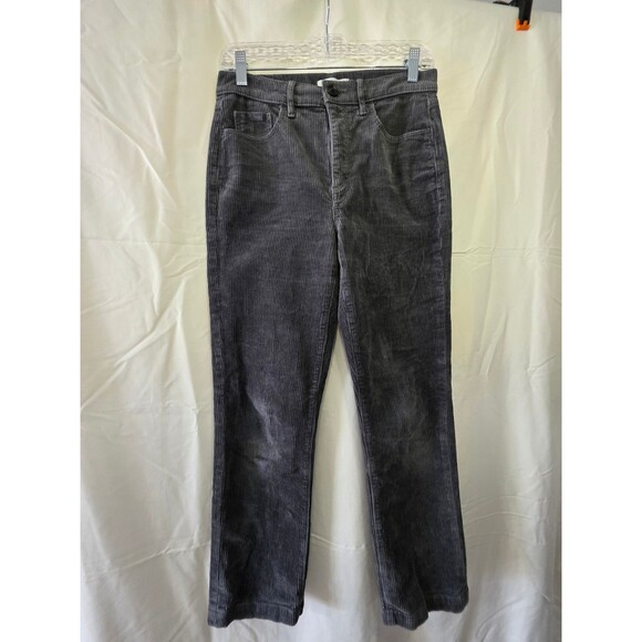 LOFT Pants - LOFT Corduroy Pants Womens Size 2 26 Gray Straight High Waist